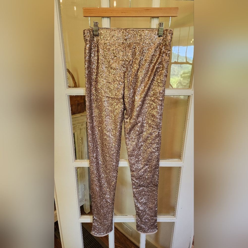 Spool no 72 champagne gold sequin joggers
